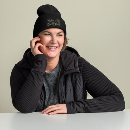 Naturally Divergent Cuffed Beanie — Soft Unisex Beanie for Brains That Don’t Blend In - You're My Kind of Weird