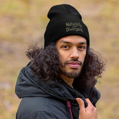 Naturally Divergent Cuffed Beanie — Soft Unisex Beanie for Brains That Don’t Blend In - You're My Kind of Weird