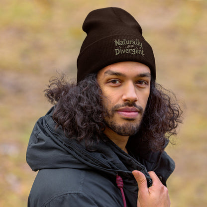 Naturally Divergent Cuffed Beanie — Soft Unisex Beanie for Brains That Don’t Blend In - You're My Kind of Weird
