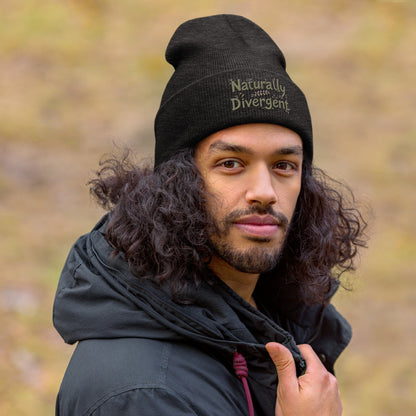 Naturally Divergent Cuffed Beanie — Soft Unisex Beanie for Brains That Don’t Blend In - You're My Kind of Weird