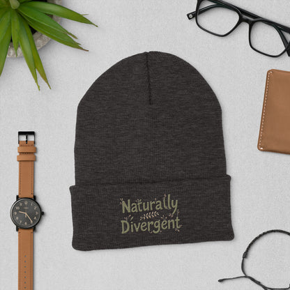 Naturally Divergent Cuffed Beanie — Soft Unisex Beanie for Brains That Don’t Blend In - You're My Kind of Weird