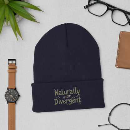 Naturally Divergent Cuffed Beanie — Soft Unisex Beanie for Brains That Don’t Blend In - You're My Kind of Weird