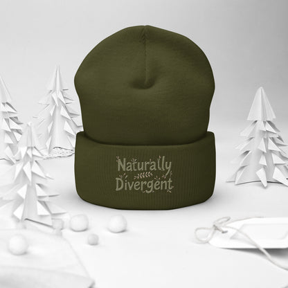 Naturally Divergent Cuffed Beanie — Soft Unisex Beanie for Brains That Don’t Blend In - You're My Kind of Weird