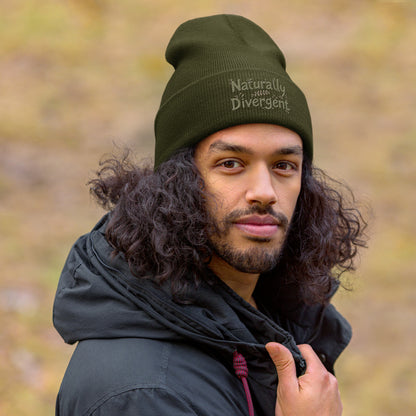 Naturally Divergent Cuffed Beanie — Soft Unisex Beanie for Brains That Don’t Blend In - You're My Kind of Weird