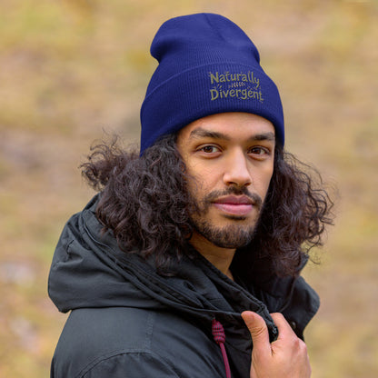 Naturally Divergent Cuffed Beanie — Soft Unisex Beanie for Brains That Don’t Blend In - You're My Kind of Weird