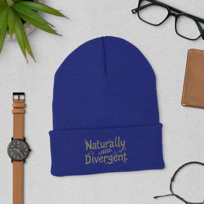 Naturally Divergent Cuffed Beanie — Soft Unisex Beanie for Brains That Don’t Blend In - You're My Kind of Weird