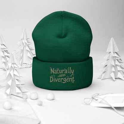 Naturally Divergent Cuffed Beanie — Soft Unisex Beanie for Brains That Don’t Blend In - You're My Kind of Weird