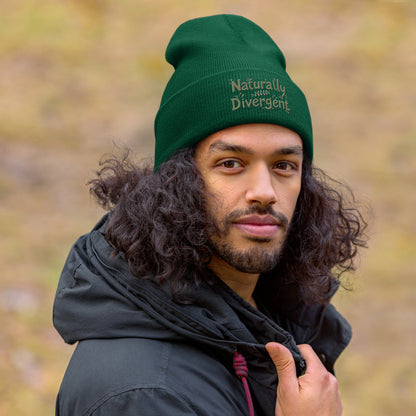 Naturally Divergent Cuffed Beanie — Soft Unisex Beanie for Brains That Don’t Blend In - You're My Kind of Weird