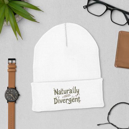Naturally Divergent Cuffed Beanie — Soft Unisex Beanie for Brains That Don’t Blend In - You're My Kind of Weird