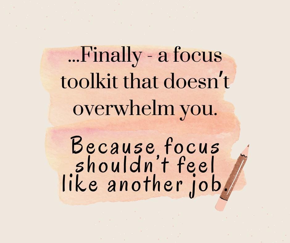 Gentle Focus Toolkit | Planner, Tracker, Brain Dump, Coloring Pages & Affirmations for Calm Productivity - You're My Kind of Weird