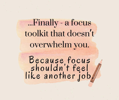 Gentle Focus Toolkit | Planner, Tracker, Brain Dump, Coloring Pages & Affirmations for Calm Productivity - You're My Kind of Weird