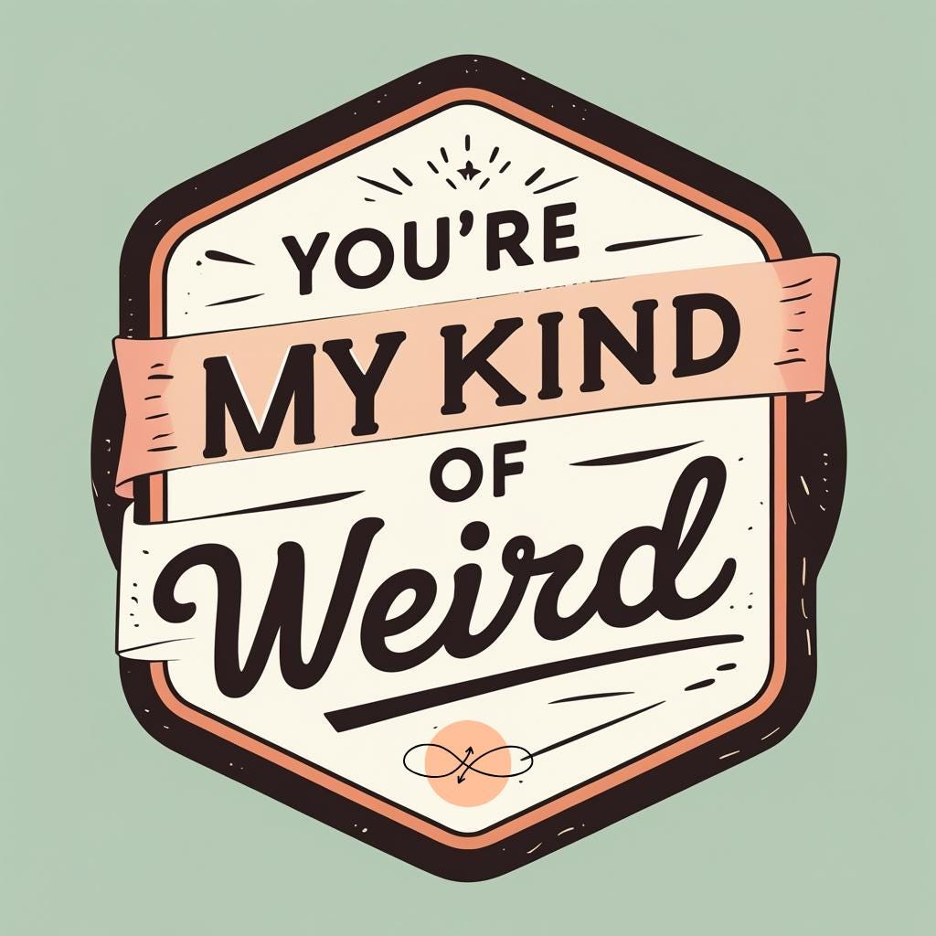 Whimsical Floral Quote Art Print | You're My Kind of Weird (Digital Download) - You're My Kind of Weird