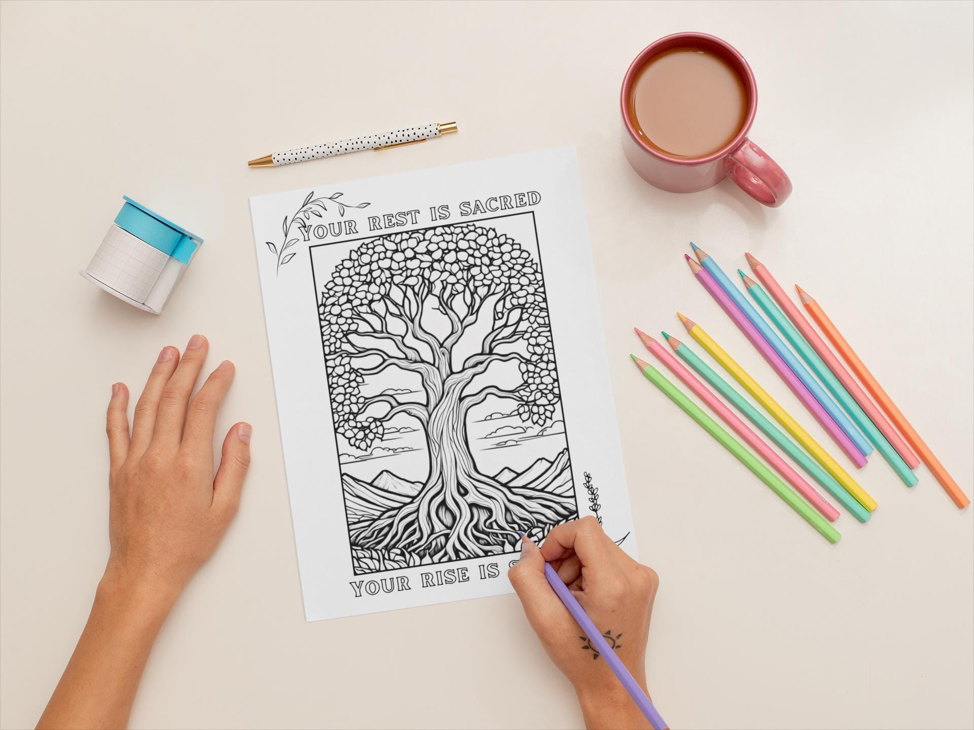 Gentle Focus Toolkit | Planner, Tracker, Brain Dump, Coloring Pages & Affirmations for Calm Productivity - You're My Kind of Weird