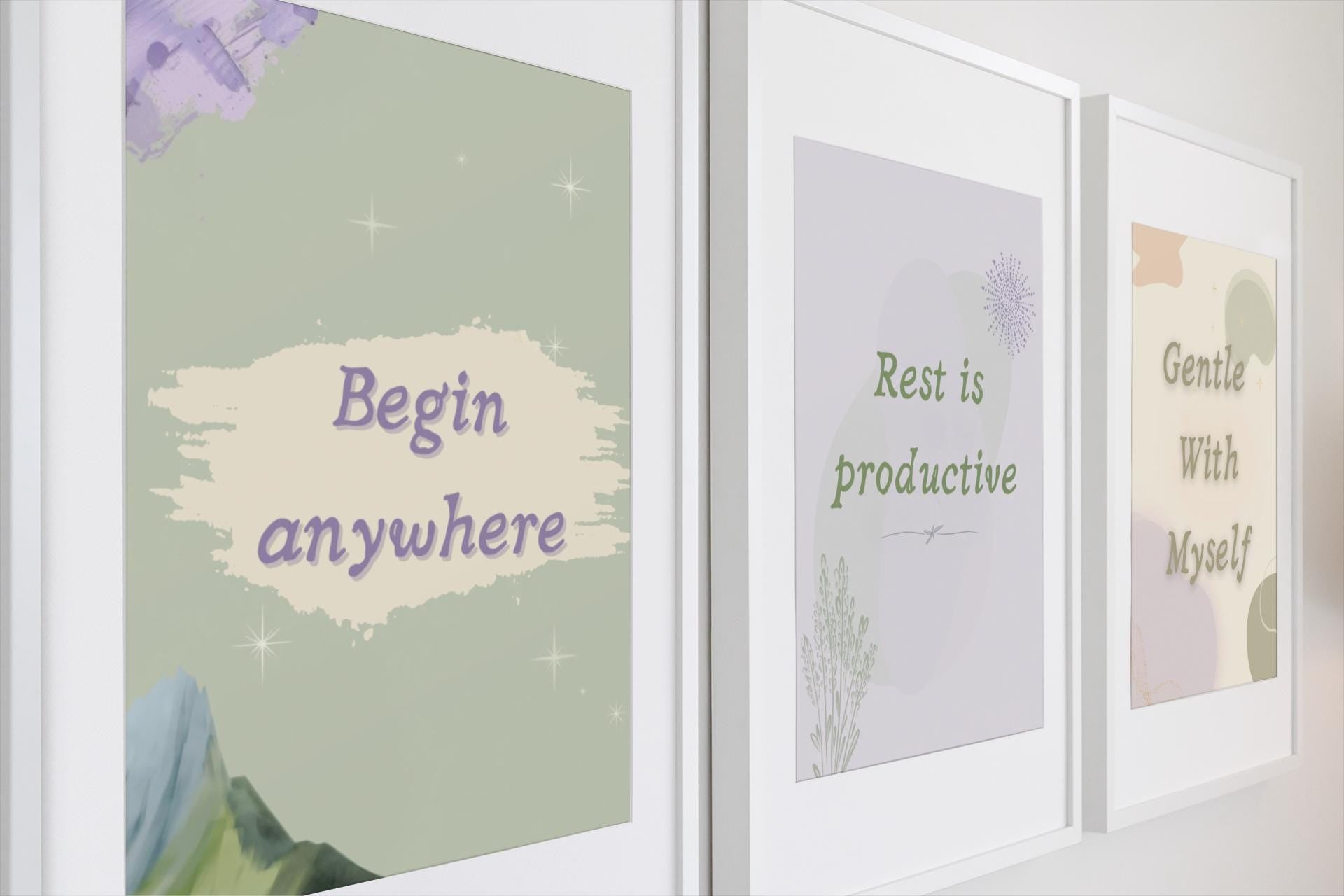 Bright ADHD Affirmation Poster Bundle • Dopamine Decor Wall Art - You're My Kind of Weird
