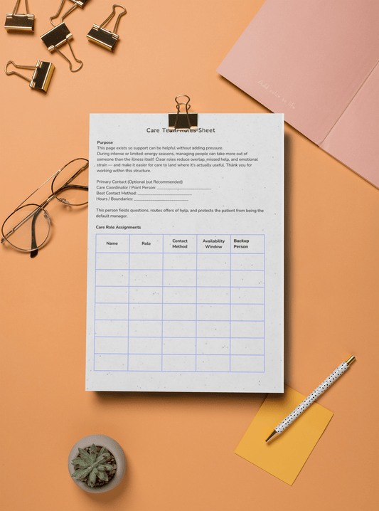 Caregiver Coordination Toolkit — PDFs + Editable Care Schedules - You're My Kind of Weird